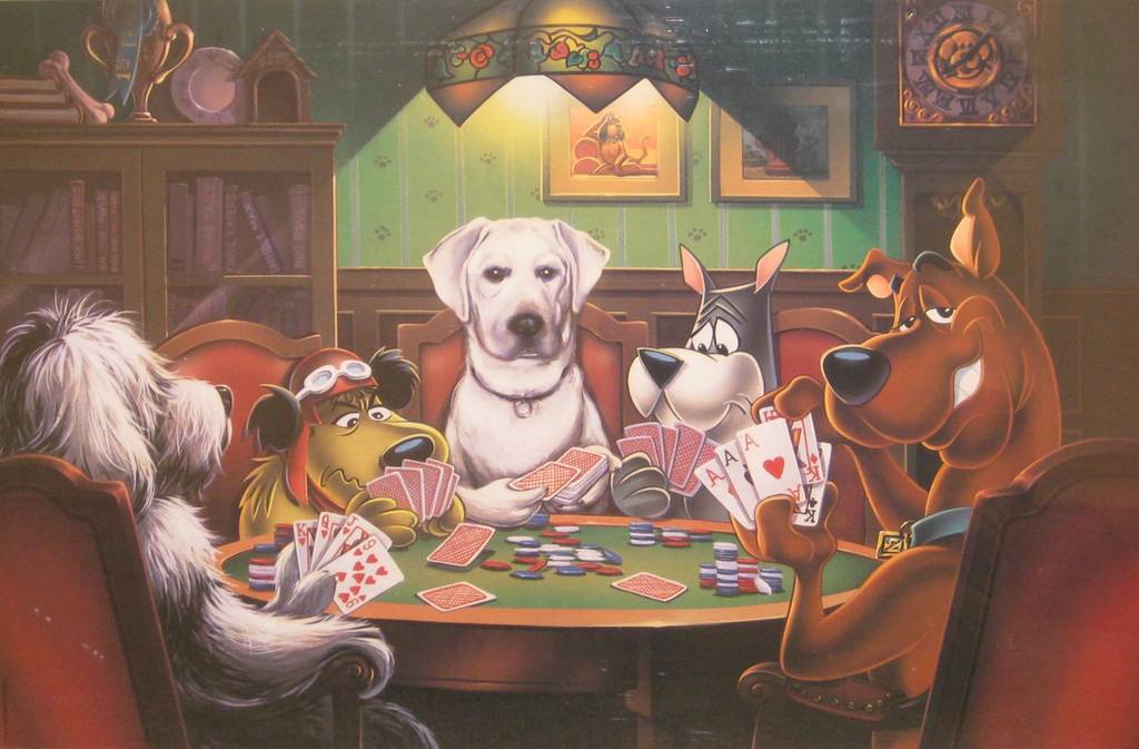 Perros jugando al póker